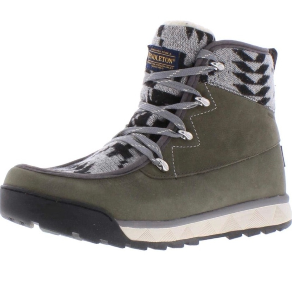 Pendleton Olive and Gray Winter Boots